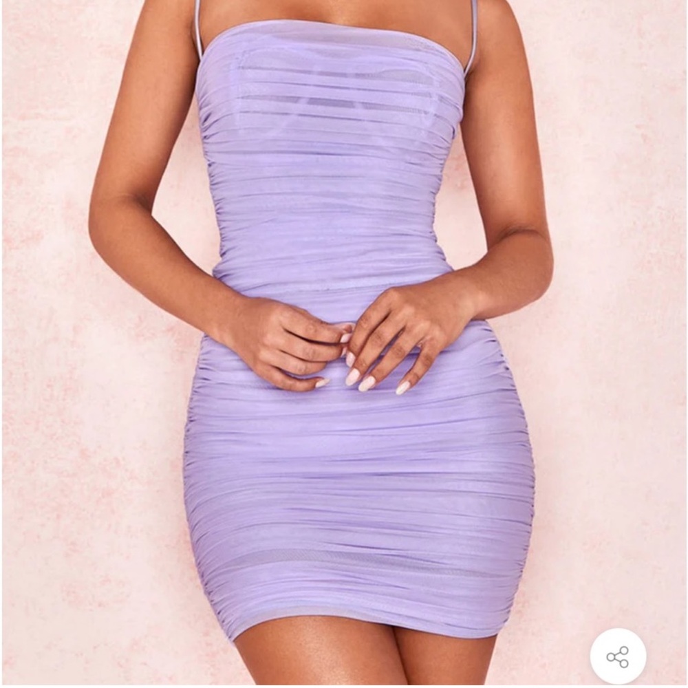 House of CB “Ella” Lavender Ruched Dress size XS
